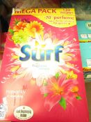 Surf Tropical Lily with Ylang Ylang. 8.385kg.130 Washes. Box Has split but has been Fixed