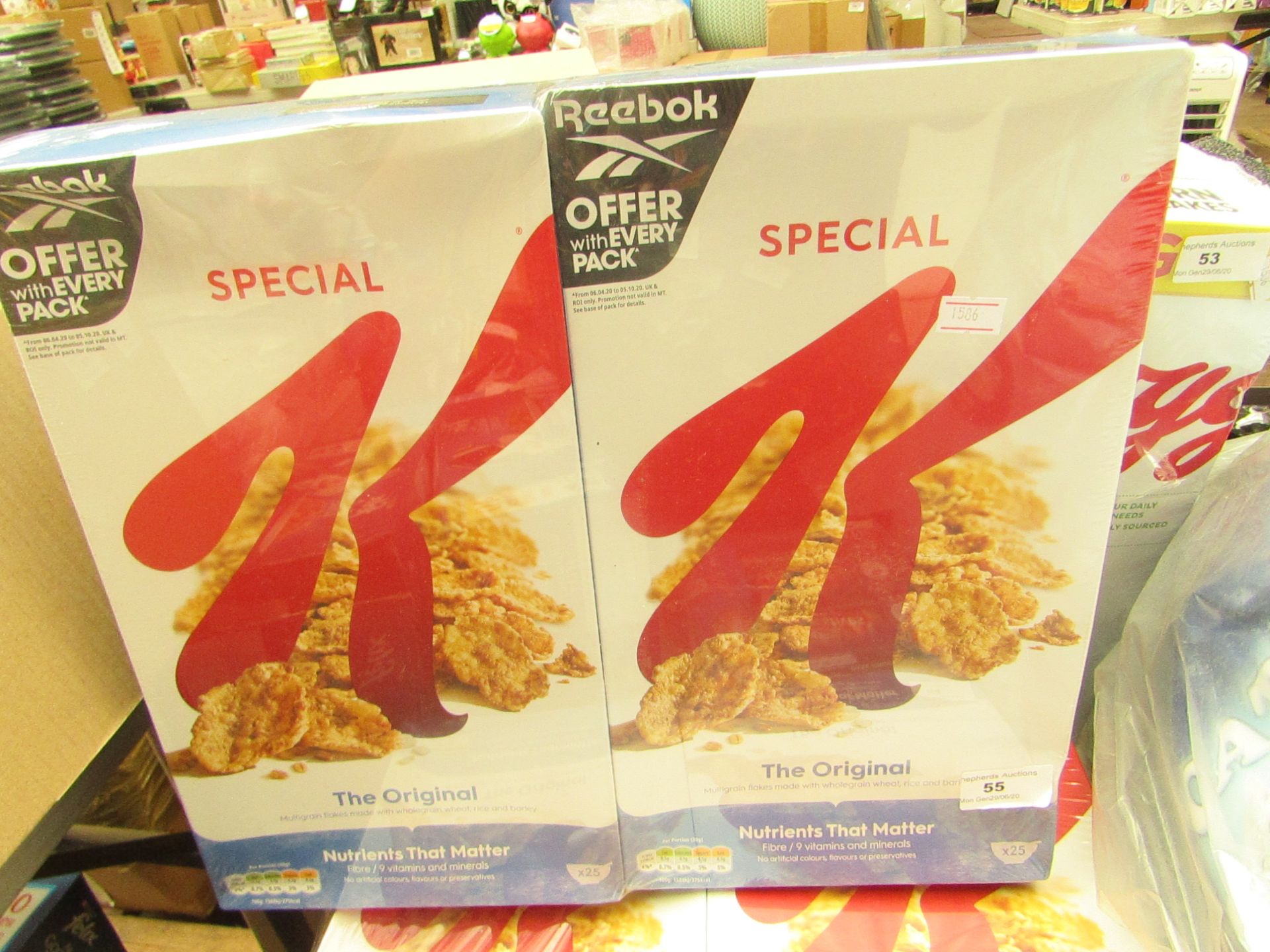 2 x 750g Special K Original. BB 20/4/20