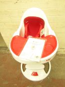 White & Red High Chair. Looks Unused