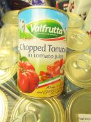 12 x 400g Valfrtta Chopped Tomatoes. BB 12/22
