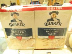 2 x 1.5kg Quaker Wholegrain Rolled Oats. BB 06/03/21