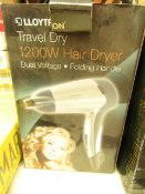 Lloytron 1200w Travel hair Dryer. Boxed & tested Working