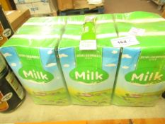 6 x 1L Cartons of Semi Skimmed Milk. BB 23/9/20