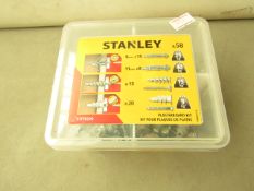 Box of 58 Stanley Plasterboard Kit. New & Boxed