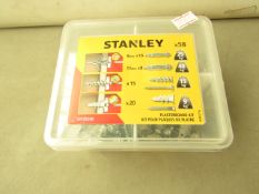 Box of 58 Stanley Plasterboard Kit. New & Boxed