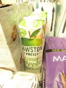 3 x Cawston Press Coudy Apple Juice. 1L Each. BB July 2021