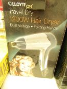 Lloytron 1200w Travel hair Dryer. Boxed & tested Working