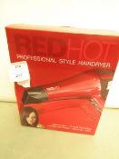 Red Hot Proffessional Hair Dryer.2200w. New & Boxed