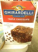 3 x Ghirardelli Triple Chocolate Premium Brownie Mix. 2.26kg. 4 Packs in a box. BB 06/21. Outer