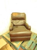 Costco Leather rockingmanual recliner leather arm chair, the mechanism is working but it needs a
