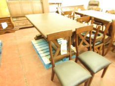 Bayside 7 piece extending dining set, complete but extremely minor scuffs and scrapes on the table