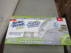 | 1X | TURBO SCRUB LITE CORDLESS HAND HELD POWER SCRUBBER | NEW AND BOXED | SKU C5060191467476 | RRP