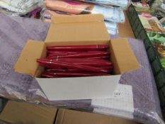 Box of 50x black ink ball point pens, new and boxed.