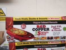 | 1X | RED COPPER ELECTRIC MEAL MAKER | UNCHECKED AND BOXED | NO ONLINE RE-SALE | SKU - | RRP £29.99