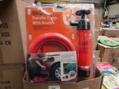 Stag Tools transfer pump with hoses, new and packaged.