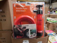 Stag Tools transfer pump with hoses, new and packaged.