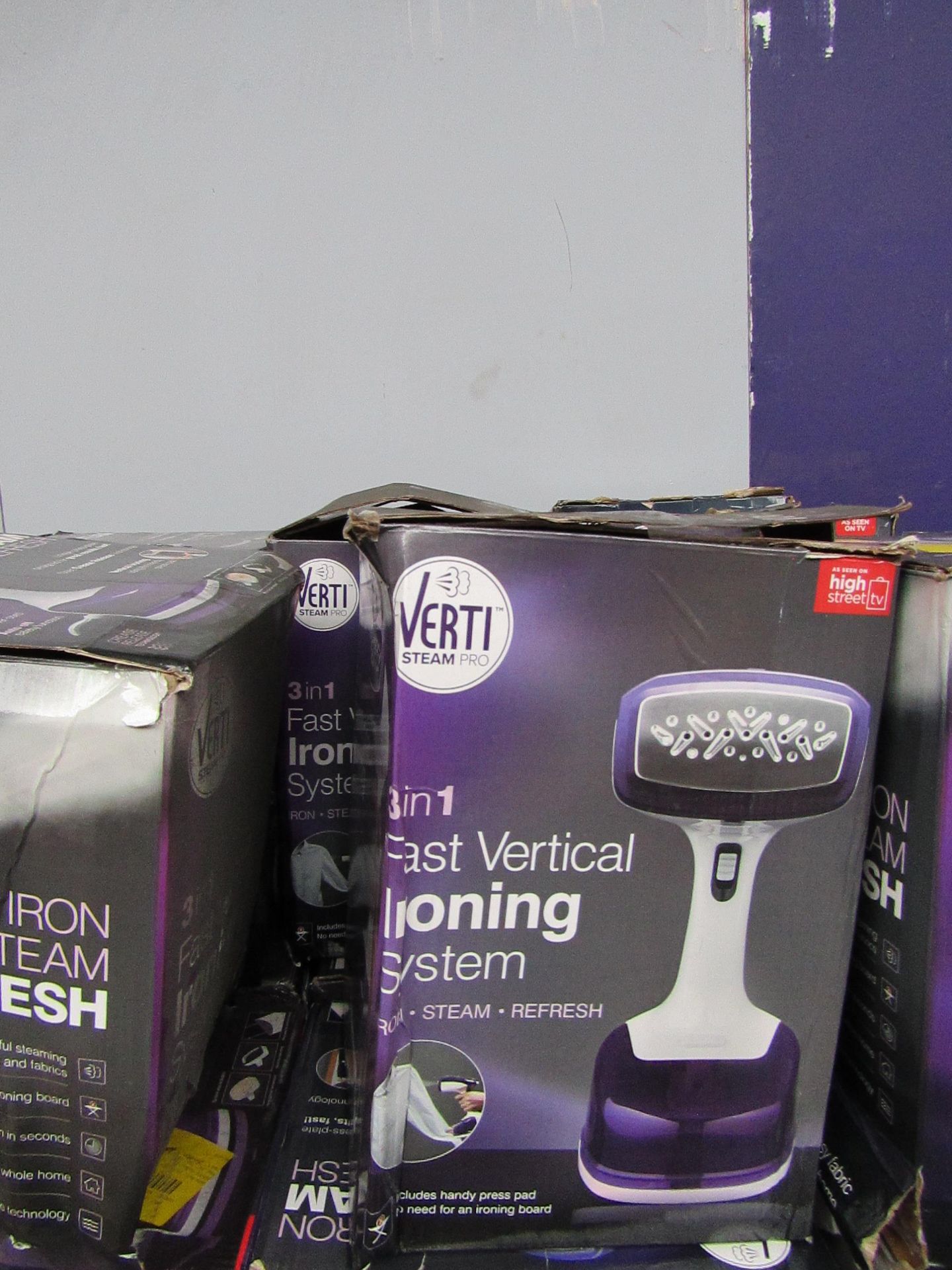 | 8X | VERTI STEAM PRO'S | UNCHECKED AND BOXED | NO ONLINE RESALE | RRP £43.99 |TOTAL LOT RRP £351.