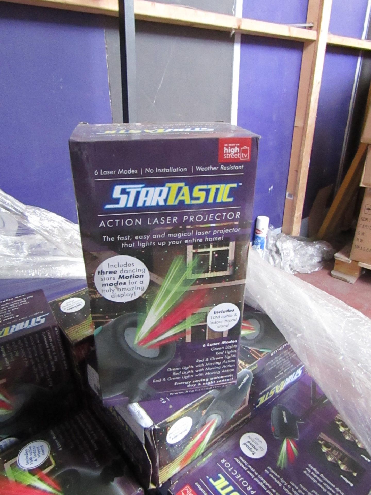 | 10X | STARTASTIC ACTION LASER PROJECTORS | UNCHECKED AND BOXED | NO ONLINE RE-SALE | SKU