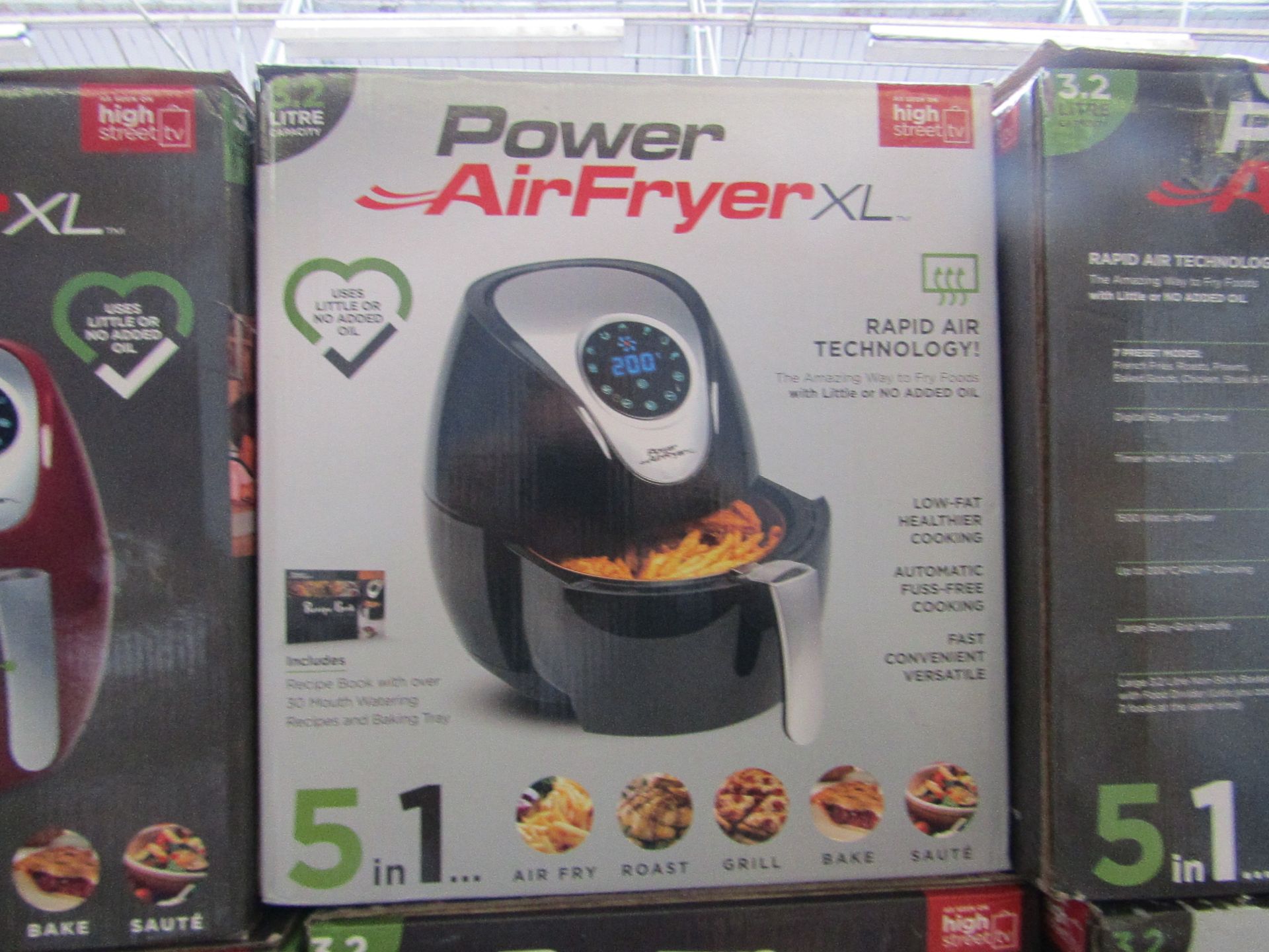 | 5X | POWER AIR FRYER 3.2L | UNCHECKED AND BOXED | NO ONLINE RE-SALE | SKU 5060191468053| RRP £79.