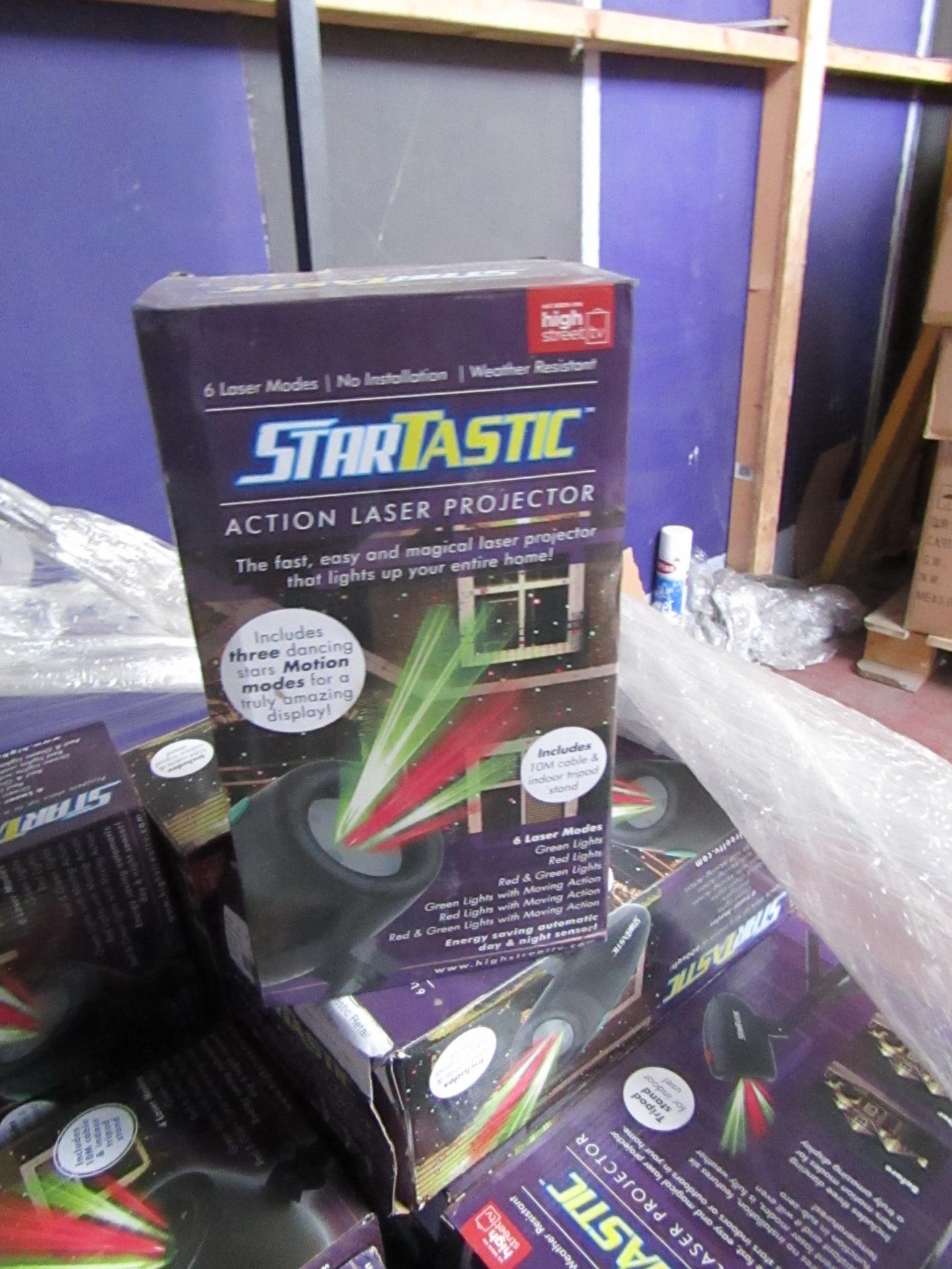 | 5X | STARTASTIC ACTION LASER PROJECTORS | UNCHECKED AND BOXED | NO ONLINE RE-SALE | SKU