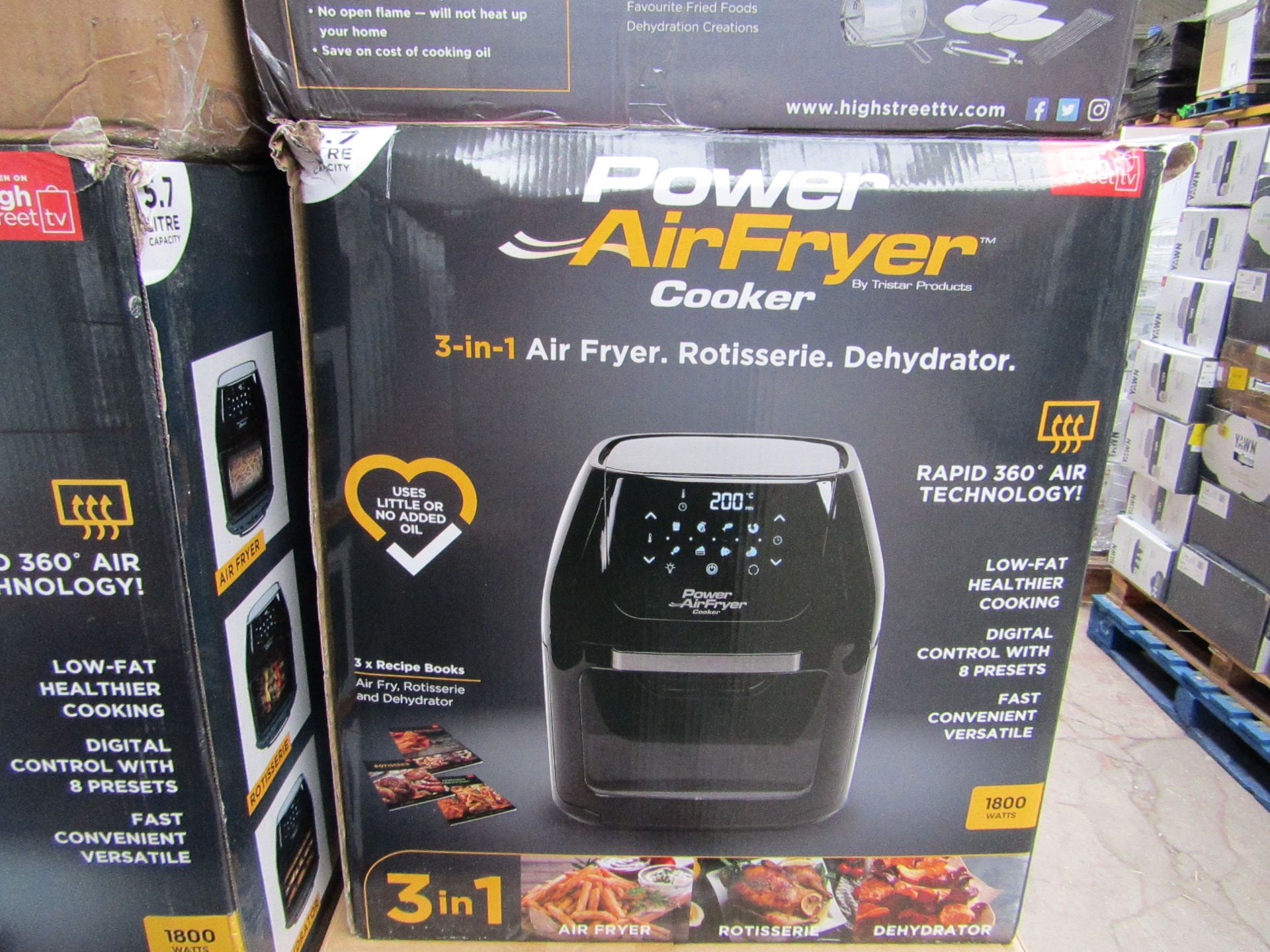 | 6X | POWER AIR FRYER COOKERS 5.7LTR | UNCHECKED AND BOXED | NO ONLINE RE-SALE | SKU