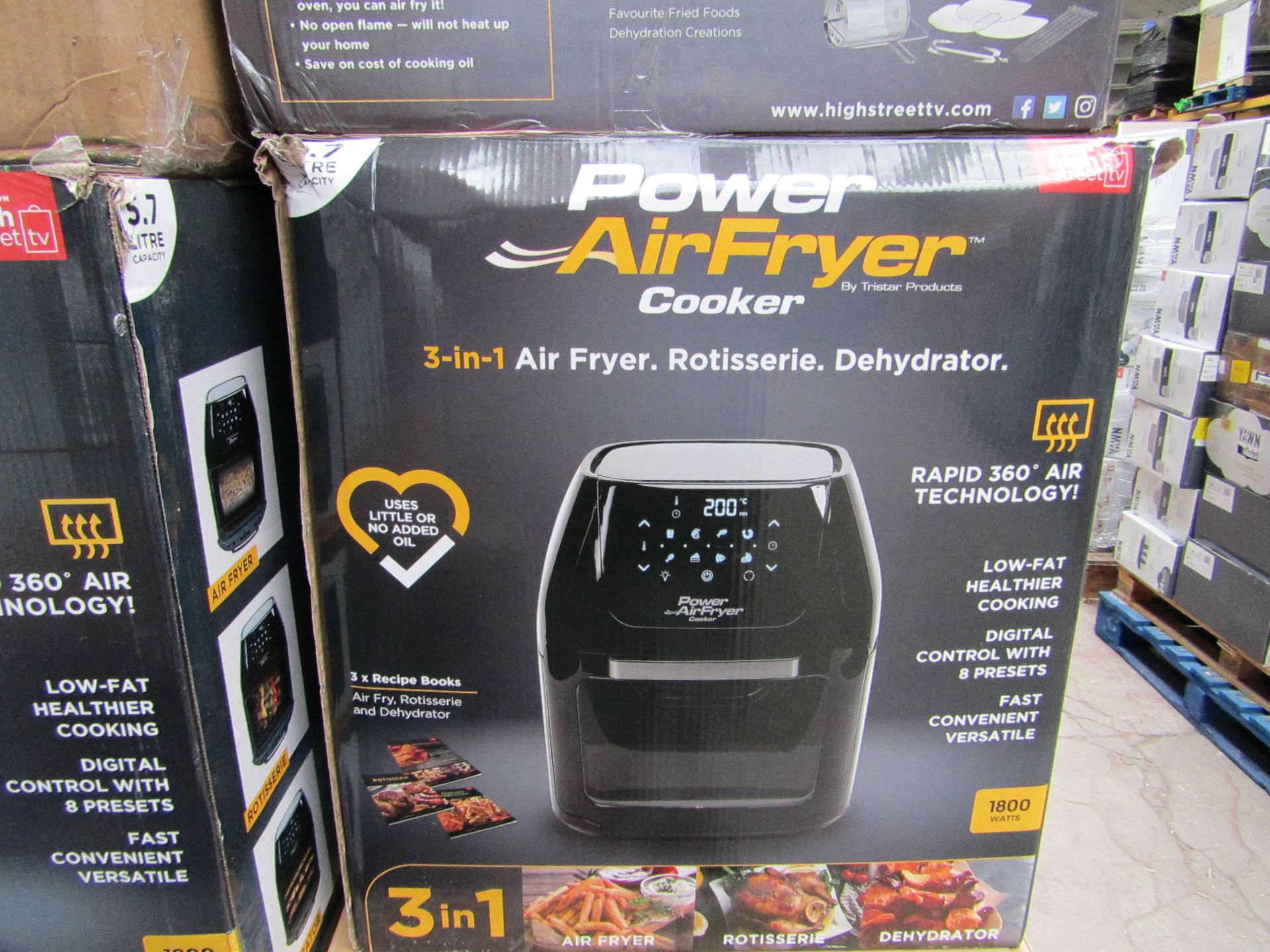 | 6X | POWER AIR FRYER COOKERS 5.7LTR | UNCHECKED AND BOXED | NO ONLINE RE-SALE | SKU