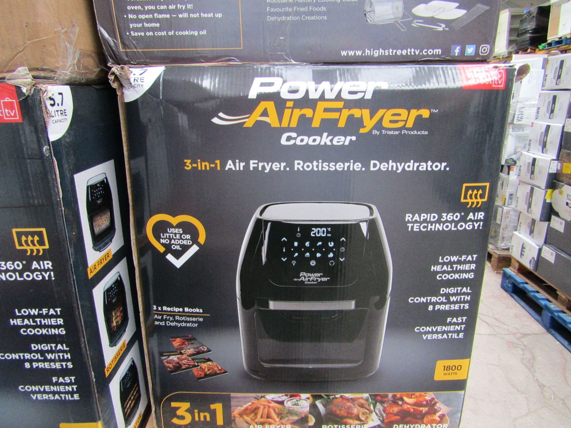 | 6X | POWER AIR FRYER COOKERS 5.7LTR | UNCHECKED AND BOXED | NO ONLINE RE-SALE | SKU