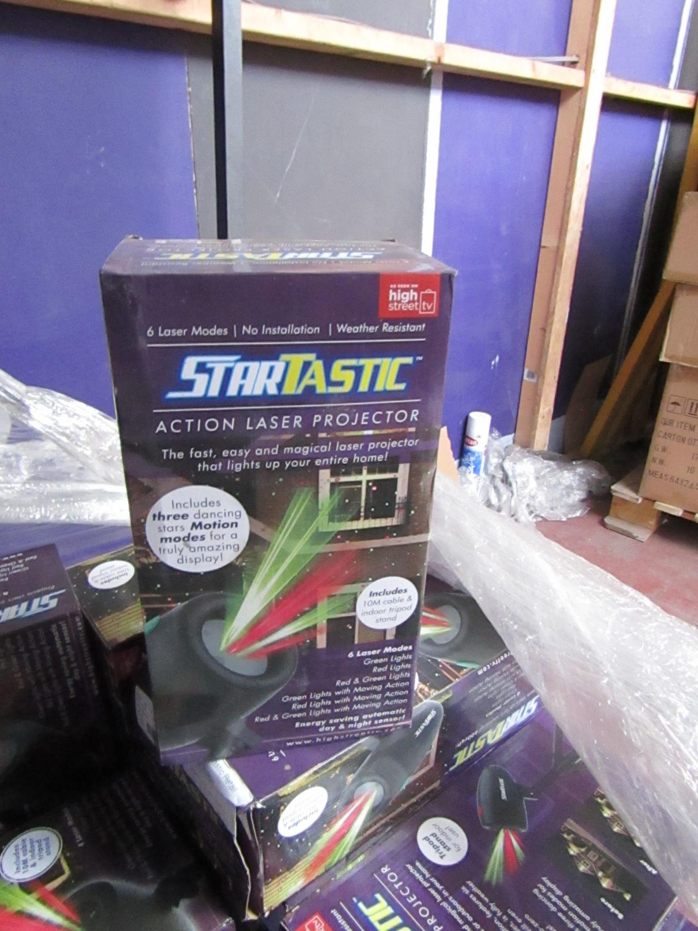 | 10X | STARTASTIC ACTION LASER PROJECTORS | UNCHECKED AND BOXED | NO ONLINE RE-SALE | SKU