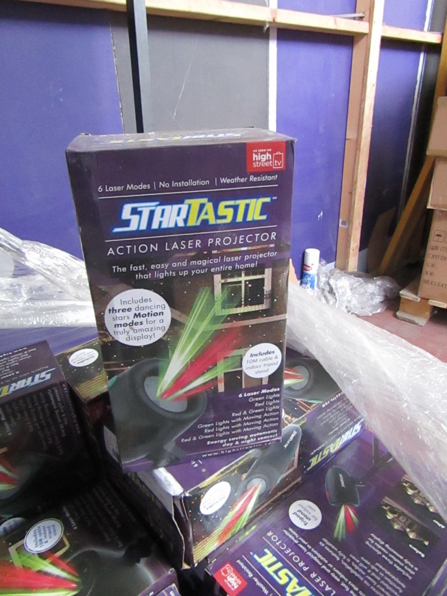 | 5X | STARTASTIC ACTION LASER PROJECTORS | UNCHECKED AND BOXED | NO ONLINE RE-SALE | SKU