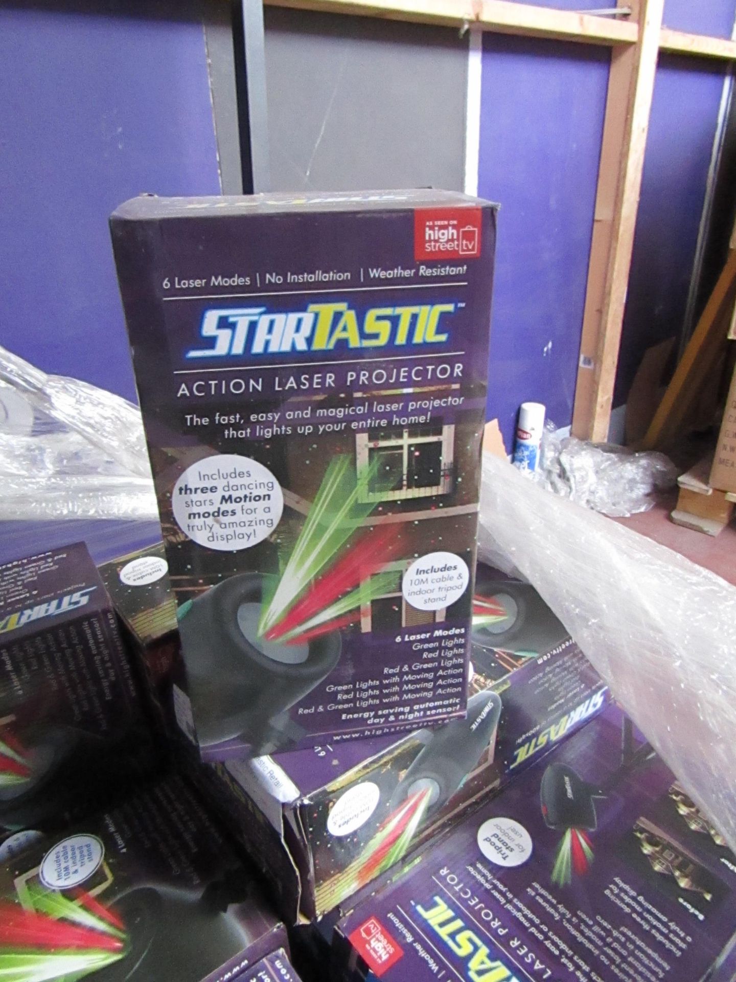 | 5X | STARTASTIC ACTION LASER PROJECTORS | UNCHECKED AND BOXED | NO ONLINE RE-SALE | SKU