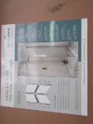 Splash Panel 2 sided shower wall kit in Marble Matt, new and boxed, the kit contains 2 1200x1200 top