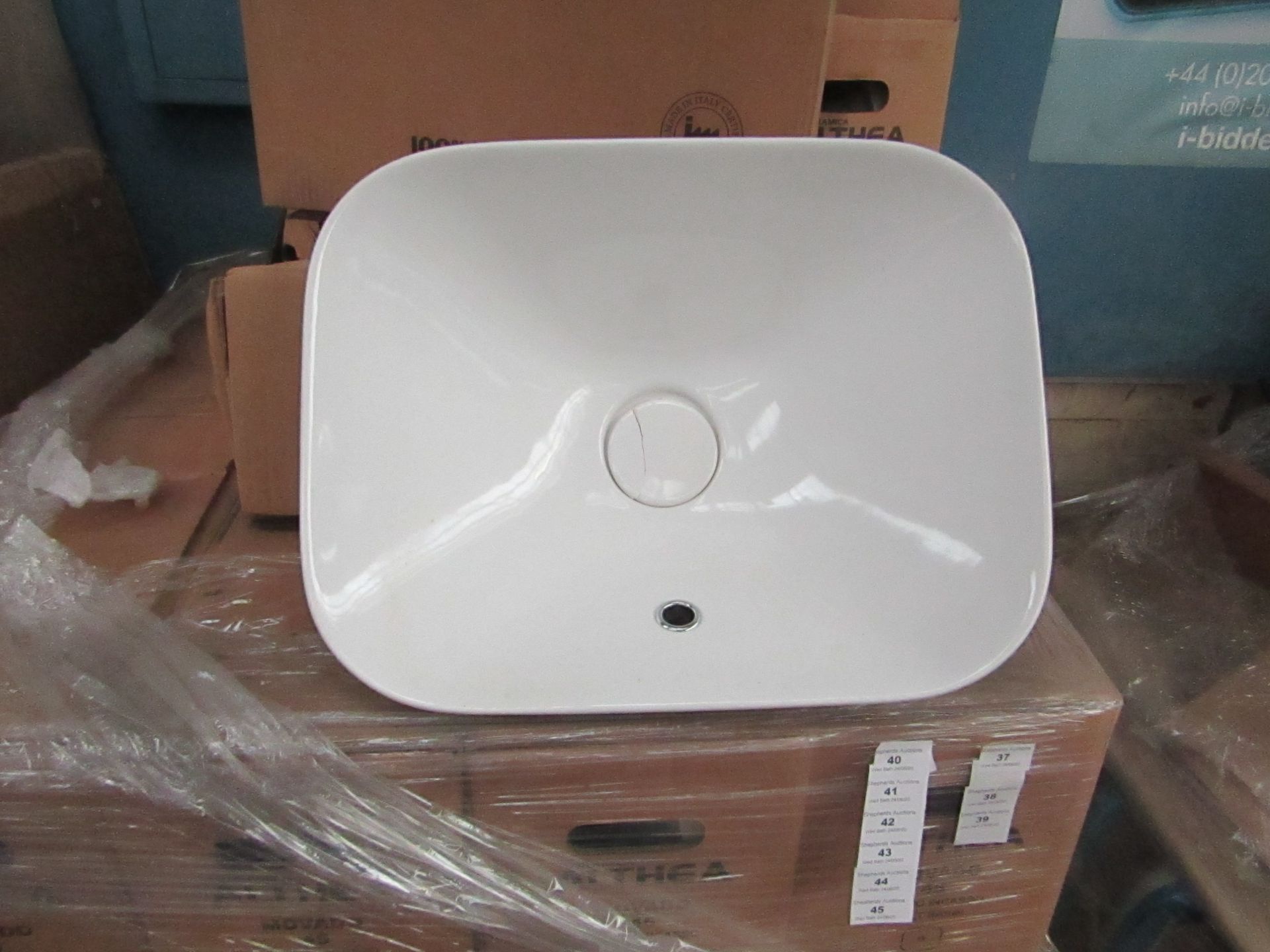 Althea Cermica 45cm built in basin, new and boxed