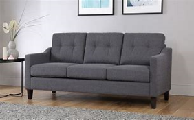 5PCS X Hepburn Slate Fabric 3 Seater Sofa - Condition report see lot zero - Packed in original
