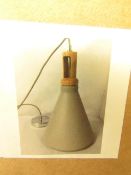 Grey Diner ceiling light Fitting. New & Boxed