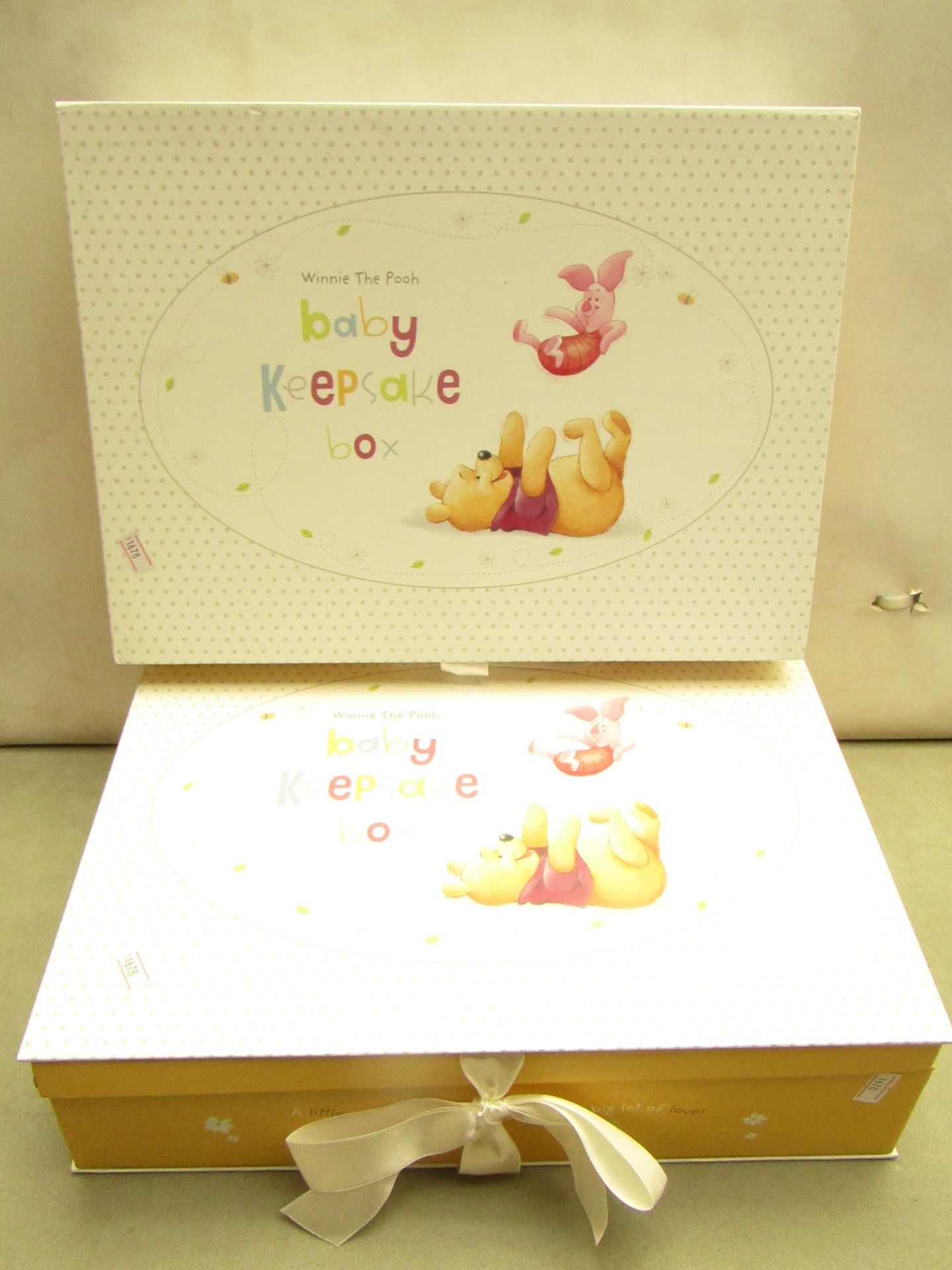 2 x Winnie the Pooh Baby Keep Sake Boxes. New