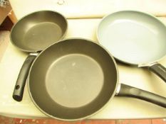 3 x Frying pans. These have been used but stiill plenty of life left in them