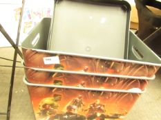 3 x Avengers Storage boxes. These have slight damage but still usable