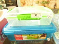 2 x sistema Lunch Boxes/ Unused with Tags