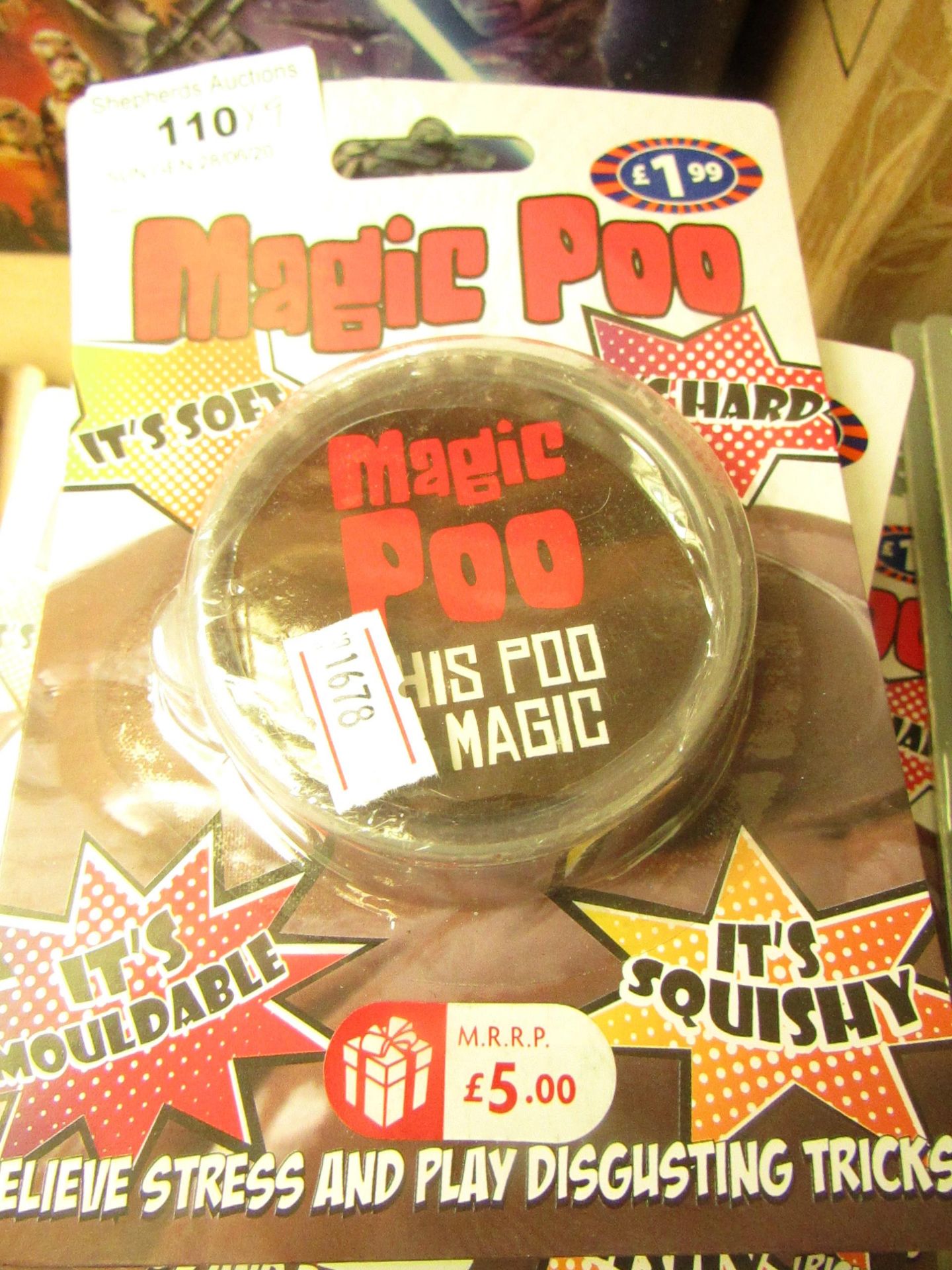 9 x Magic Pooh. Relieves Stress & Play Disgusting Tricks. New & Packaged. RRP £1.99 each