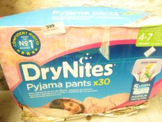 Pack of 30 Pyjama Pants for 4 - 7 Year olds. Box is slightly damaged.