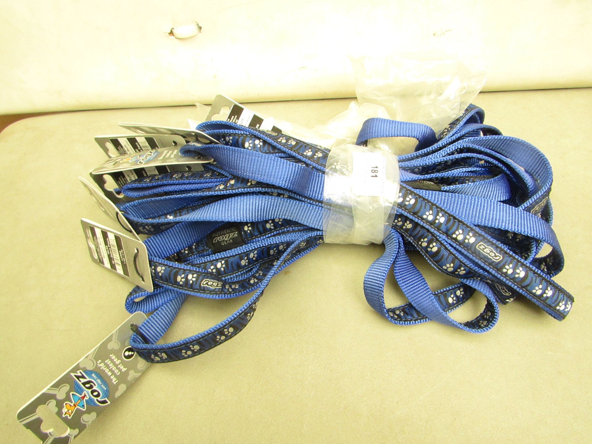 7 x Rogz Beach Bum large Dog leads. New with tags