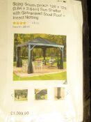 Sojag South Beach 12ft x 12ft Sun Shelter With Galvanised Steel Roof & Insect Netting. Vendor