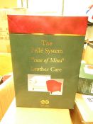 The Pelle Peace of Mind Leather care System. New & Boxed