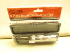 Stag Tools 6 Piece Impact Scredriver Set with 4 bits. New & Packaged