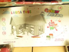 Loona toys Colour My First Farm Build Paint Play. Unused & Boxed