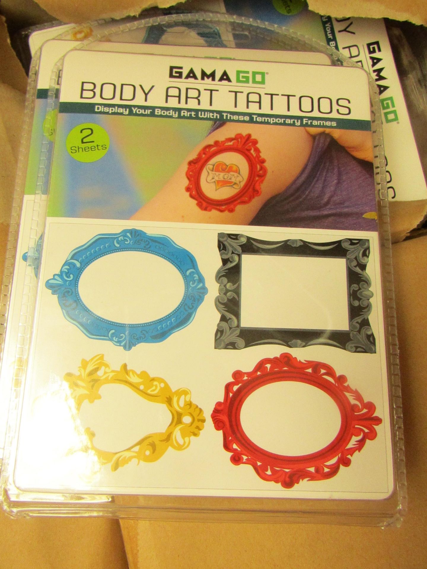 10 x Packs of 2 Sheets Body Art tattoos. New & packaged