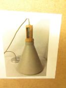 Grey Diner ceiling light Fitting. New & Boxed