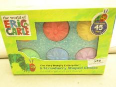 6 x Strawberry Shaped Chalks. New & Boxed