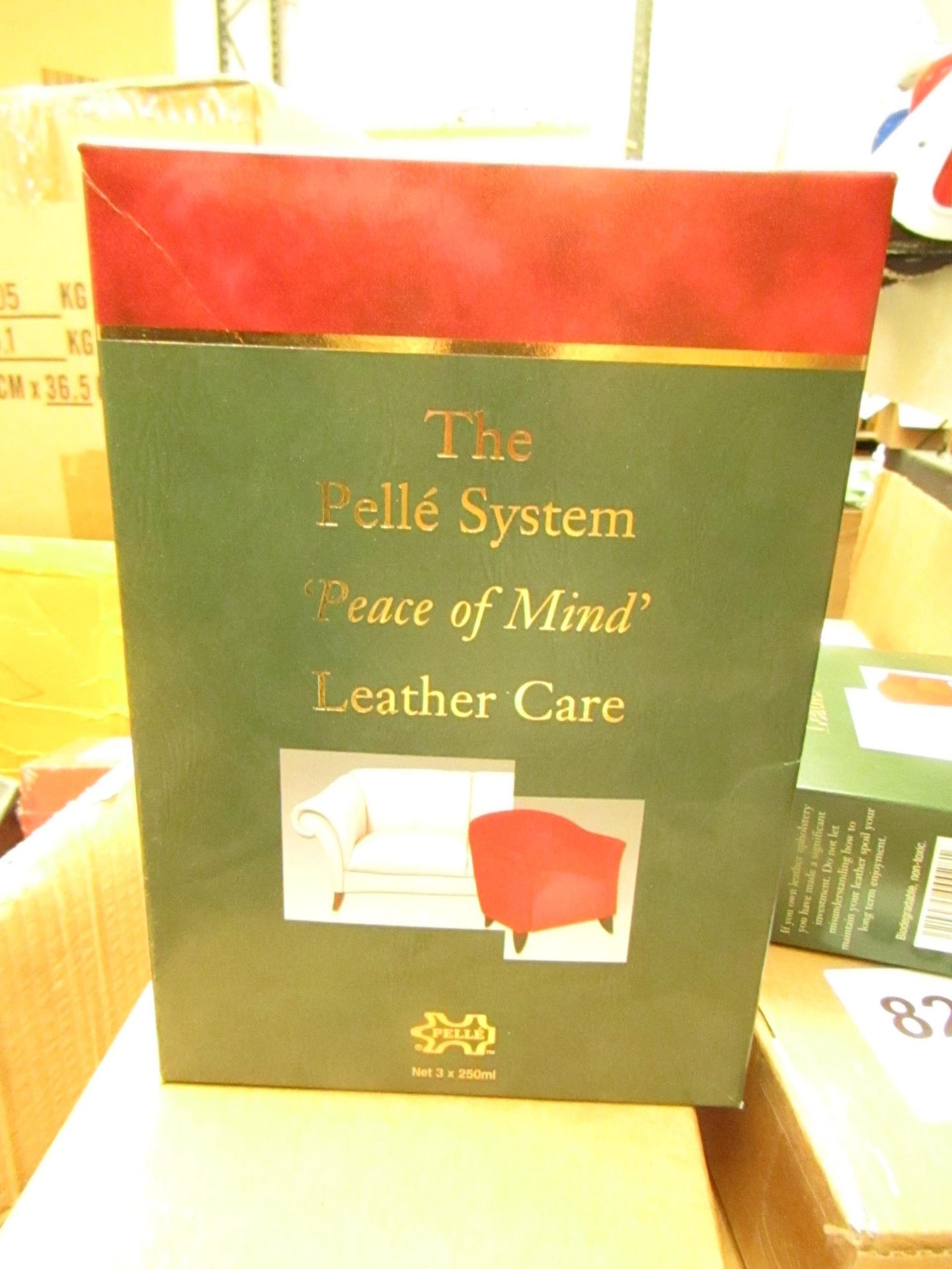 The Pelle Peace of Mind Leather care System. New & Boxed
