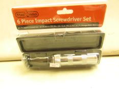 Stag Tools 6 Piece Impact Scredriver Set with 4 bits. New & Packaged